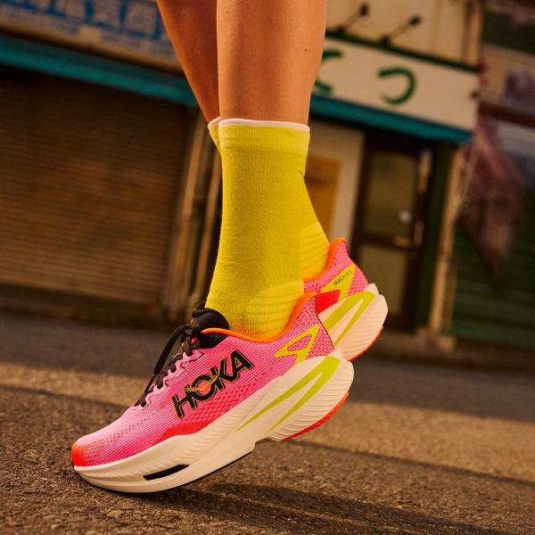 Hoka Mach X 3 - Neon Rose/Neon Tangerine