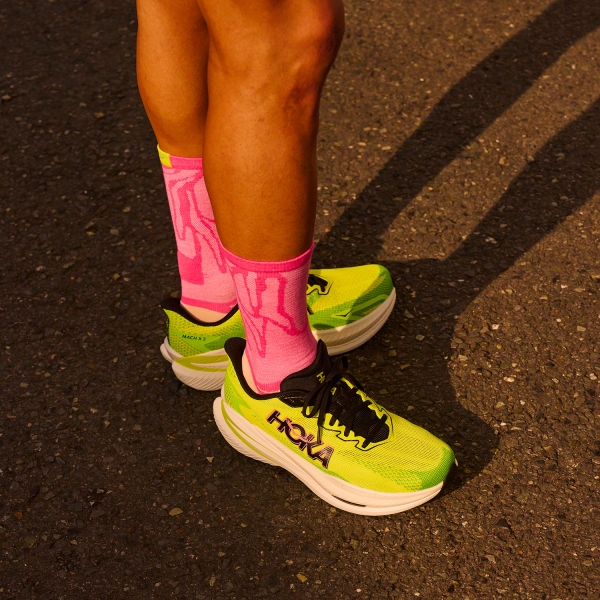 Hoka Mach X 3 - White/Neon Lime
