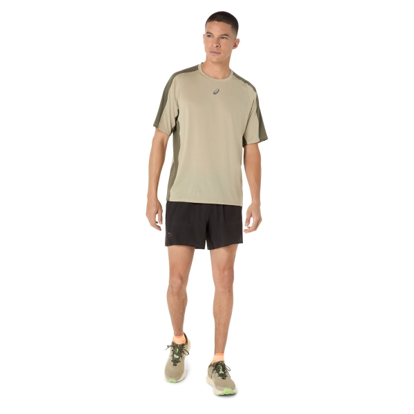 Asics Fujitrail Elite Maglietta - Khaki/Mantle Green