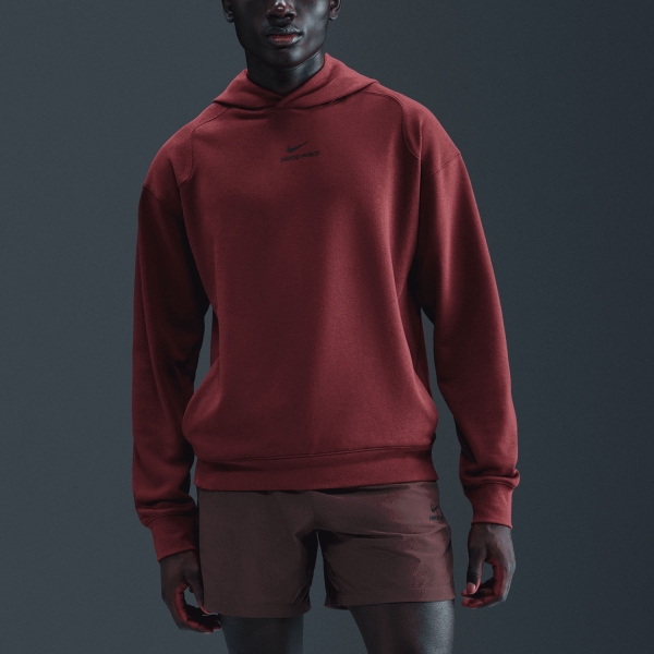 Men's Training Jacket and Hoodie Nike Pro DriFIT Hoodie  Dark Team Red/Black IB4272619