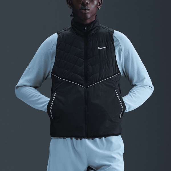 Men's Running Jacket Nike ThermaFIT Repel Reflective Vest  Black IM6581010