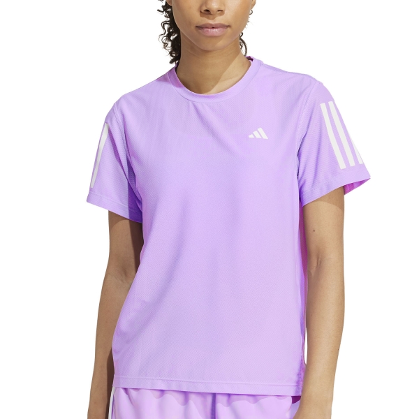 Maglietta Running Donna adidas Own The Run Logo Maglietta  Powder Plum JW9678