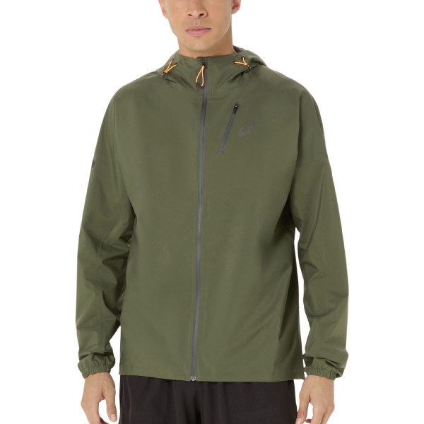 Giacche Trail Running Uomo ASICS Fujitrail Elite Giacca  Mantle Green 2011D265301