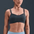 Nike Zenvy Strappy Sports Bra - Seaweed/White