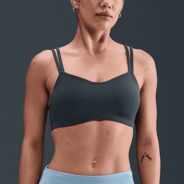 Women's Sports Bra Nike Zenvy Strappy Sports Bra  Seaweed/White DO6608391