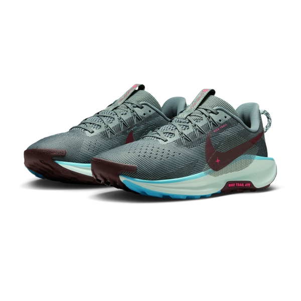 Nike ReactX Pegasus Trail 5 - Clay Green/Burgundy Crush/Bleached Turquoise