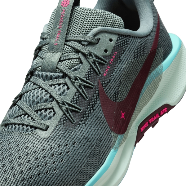 Nike ReactX Pegasus Trail 5 - Clay Green/Burgundy Crush/Bleached Turquoise