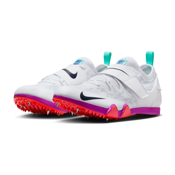 Nike Pole Vault Elite - White/Obsidian/Teal Tint/Fire Pink