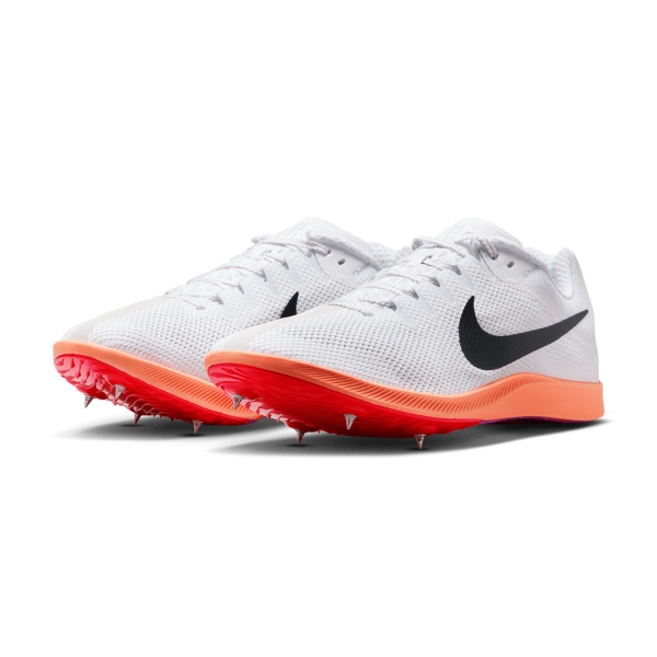 Nike Zoom Rival Distance - White/Obsidian/Bright Crimson/Hyper Turquoise