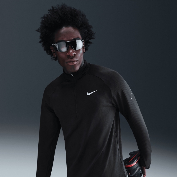 Nike Stride Therma-FIT Maglia - Black/Reflective Silver