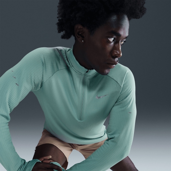 Nike Stride Therma-FIT Maglia - Cannon/Reflective Silver