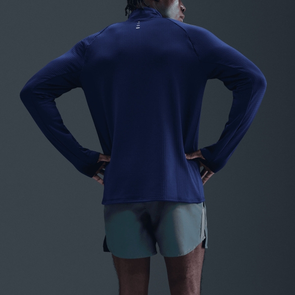 Nike Stride Therma-FIT Shirt - Blue Void/Reflective Silver