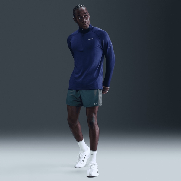 Nike Stride Therma-FIT Shirt - Blue Void/Reflective Silver