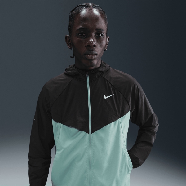 Nike Dri-FIT UV Stride Giacca - Black/Cannon/Reflective Silver