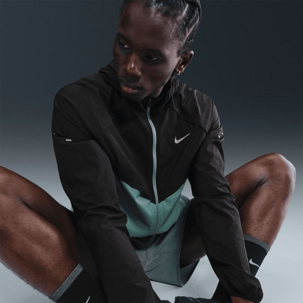 Nike Dri-FIT UV Stride Giacca - Black/Cannon/Reflective Silver