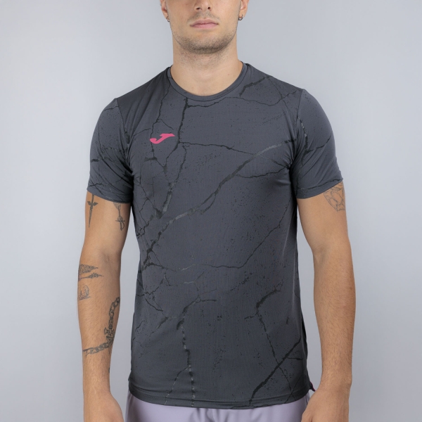 Maglietta Running Uomo Joma RNight Graphic Maglietta  Dark Gray/Black 104486.110