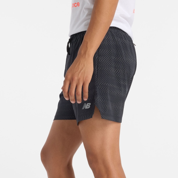 New Balance RC Reflective 5in Pantaloncini - Black/Multi Print