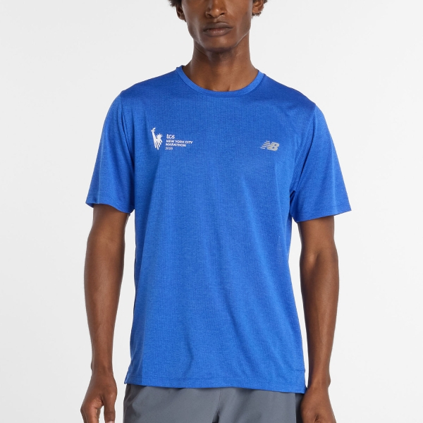 Maglietta Running Uomo New Balance NYC Marathon Maglietta  Blue Gemstone Heather MT53253MBEA