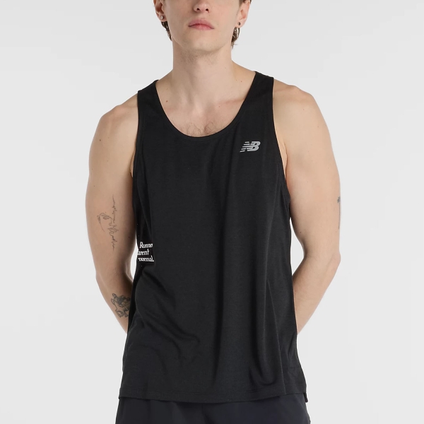 Canotta Running Uomo New Balance Athletics Graphic Canotta  Black MT53215BK