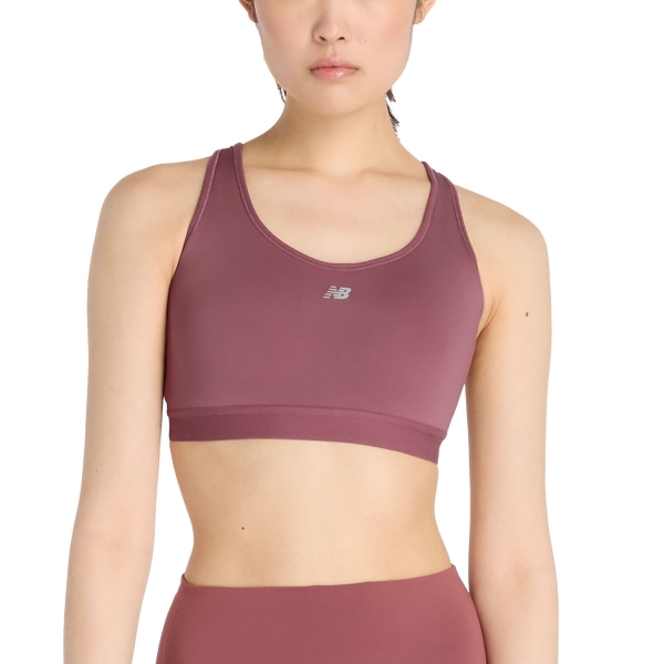 Reggiseno Sportivo Donna New Balance Essential Run Reggiseno Sportivo  Washed Burgundy WB51032WAD