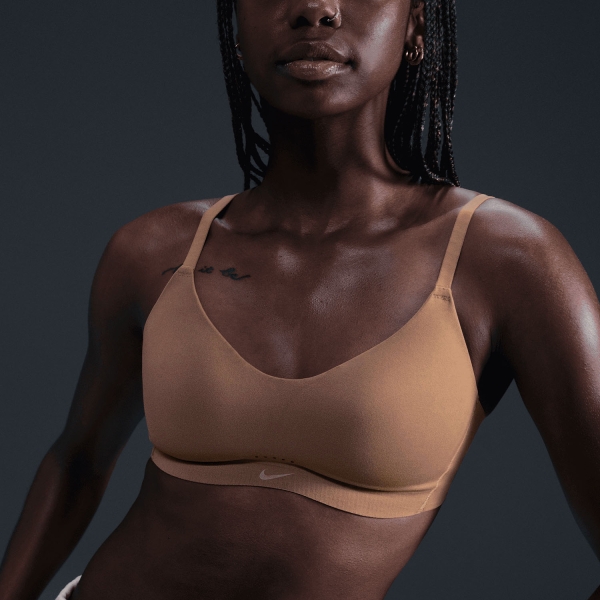 Nike Alate Minimalist Reggiseno Sportivo - Desert Dust/White