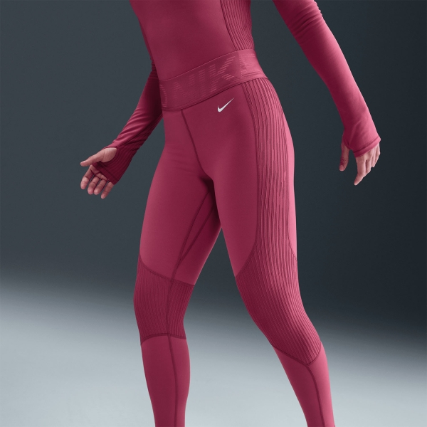 Nike Pro Warm Sculpt Tights - Sweet Beet/White