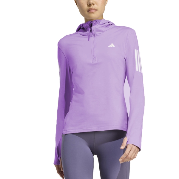 Felpe Running Donna adidas Own The Run Felpa  Powder Plum JW9653