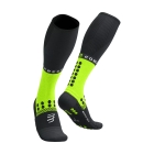 Compressport Full Winter Calze - Black/Safe Yellow