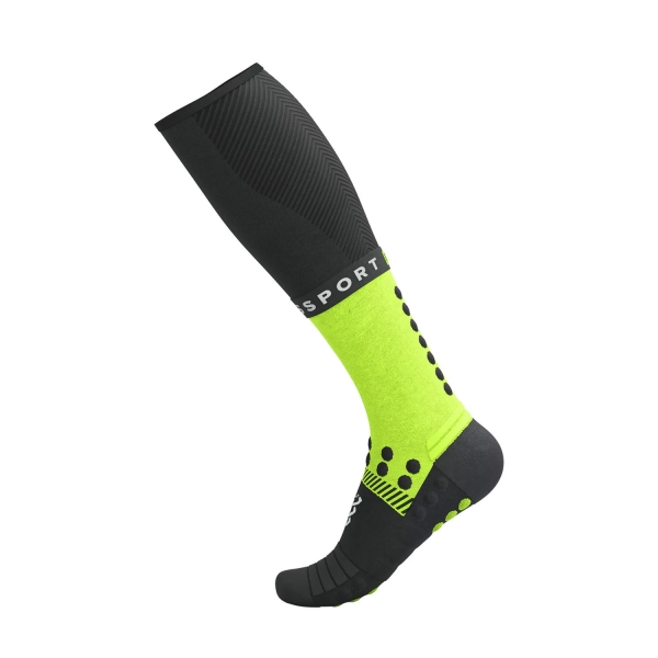 Compressport Full Winter Calze - Black/Safe Yellow