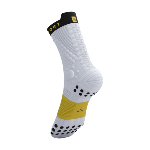 Compressport Pro Racing V4.0 Trail Calze - Grey Dawn/Ceylon Yellow