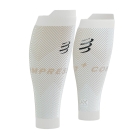 Compressport R2 Oxygen Logo Gambaletti a Compressione - White/Nebel Grey