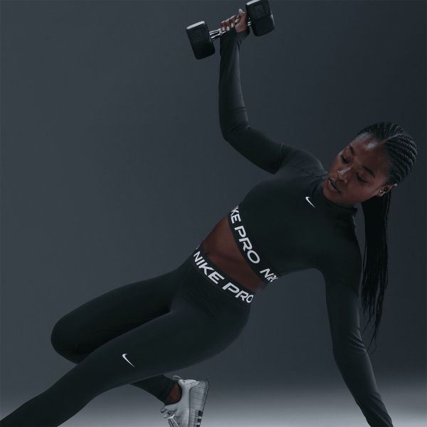 Nike Pro 365 Tights - Seaweed/White