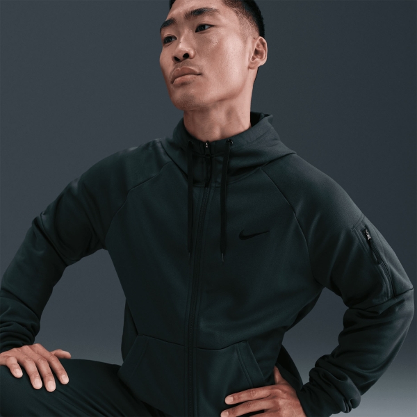 Nike Logo Therma-FIT Felpa - Seaweed/Black