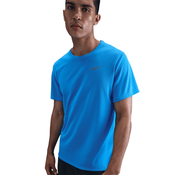 Nike Dri-FIT UV Run Division Miler Maglietta - Blue Hero/Reflective Silver
