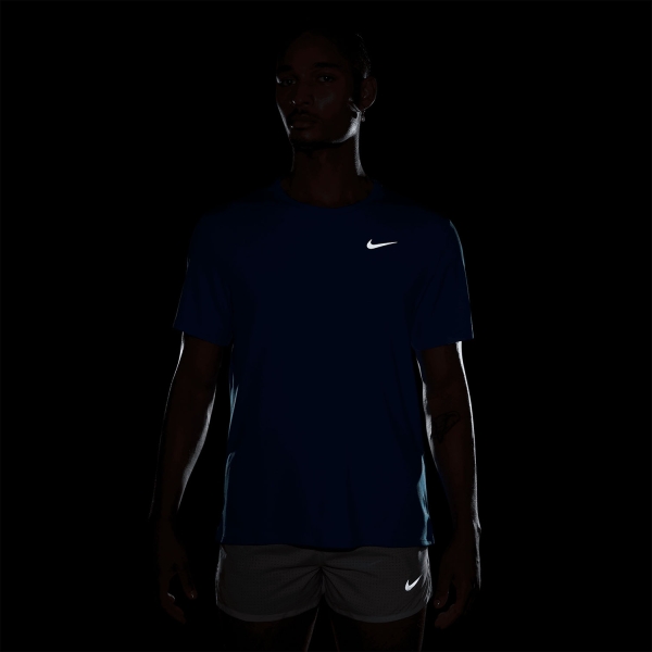 Nike Dri-FIT UV Run Division Miler Maglietta - Blue Hero/Reflective Silver