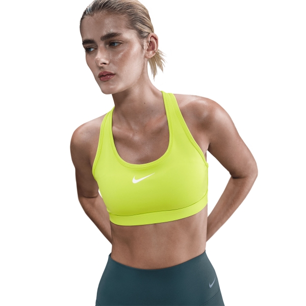 Nike Swoosh Reggiseno Sportivo - Cyber/White