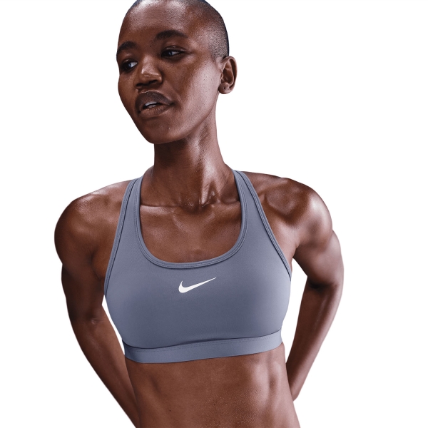 Nike Swoosh Reggiseno Sportivo - World Indigo/White