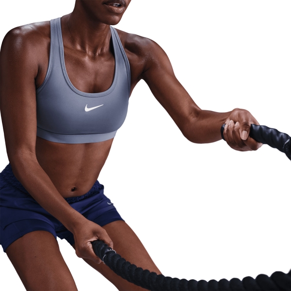 Nike Swoosh Reggiseno Sportivo - World Indigo/White