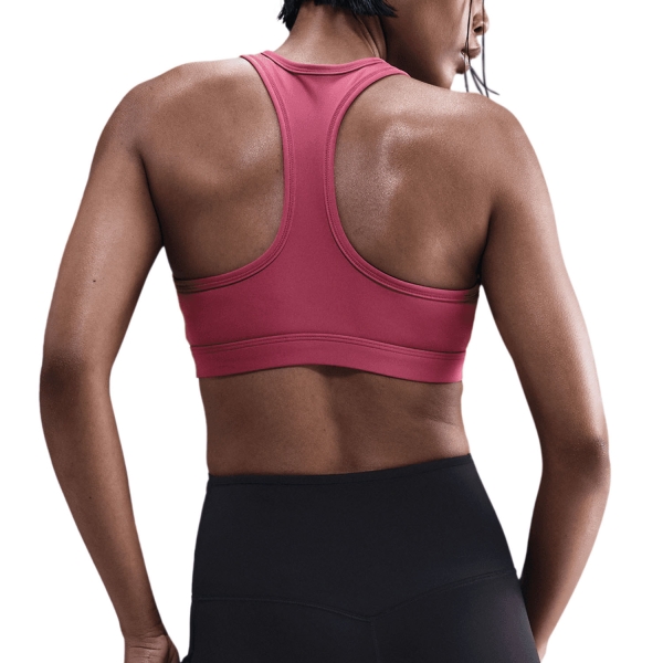 Nike Swoosh Reggiseno Sportivo - Sweet Beet/White