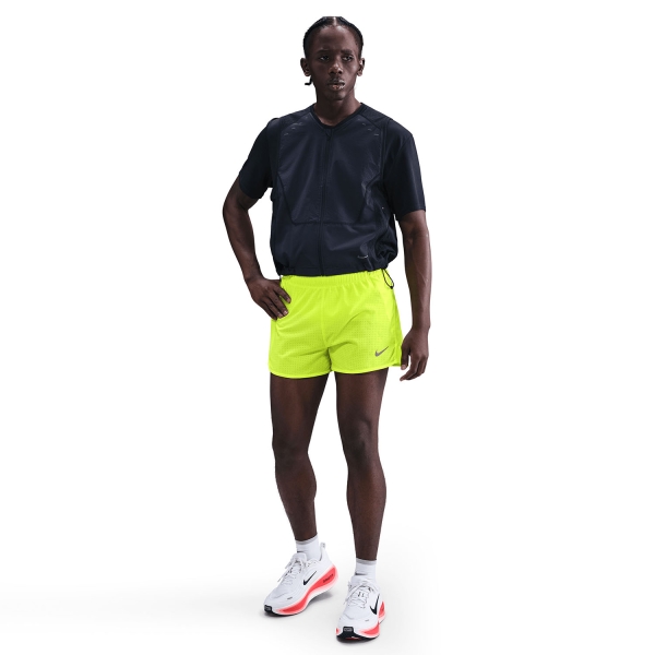 Nike Dri-FIT Fast 3in Pantaloncini - Volt/Black/Reflective Silver