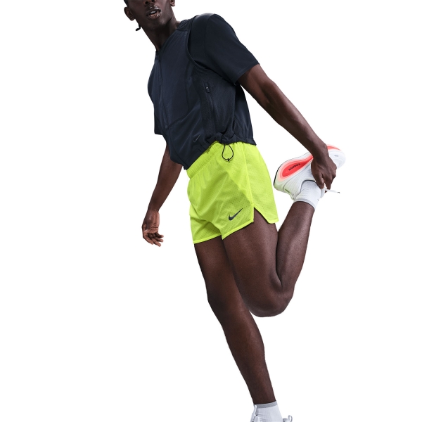 Nike Dri-FIT Fast 3in Pantaloncini - Volt/Black/Reflective Silver