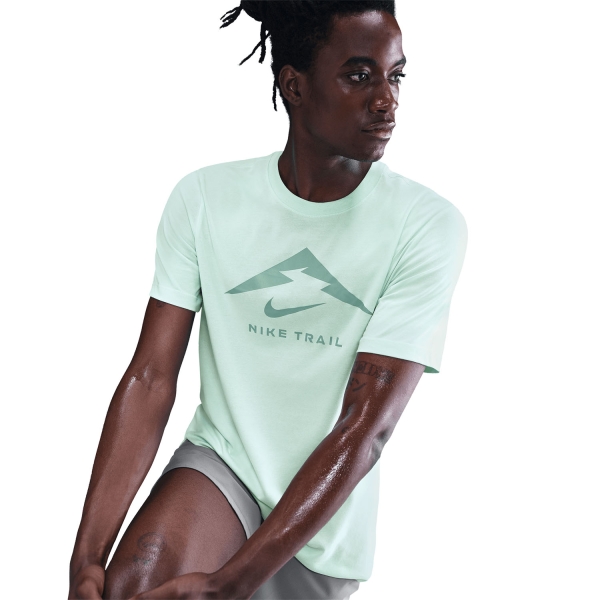 Nike Dri-FIT Trail Logo Maglietta - Mint Foam/Cannon