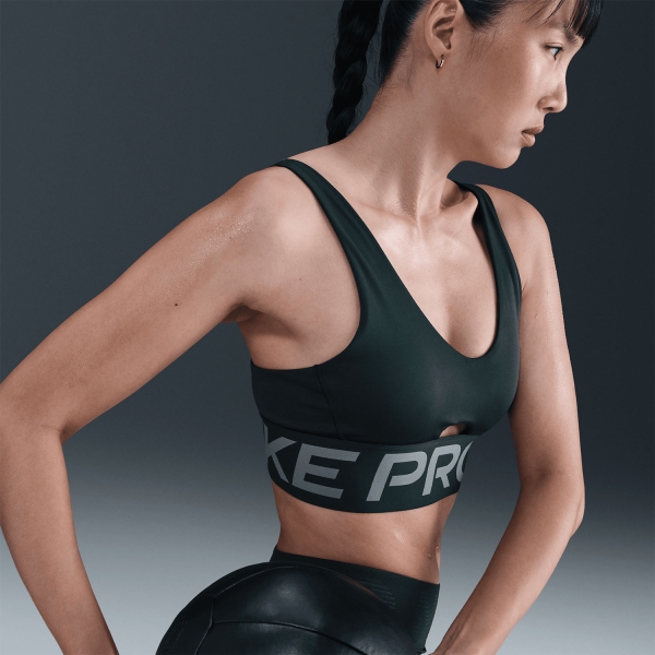 Nike Indy Plunge Reggiseno Sportivo -  Seaweed/Clay Green/White
