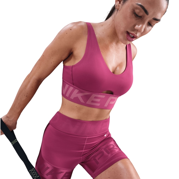 Nike Indy Plunge Reggiseno Sportivo - Sweet Beet/Desert Berry/White