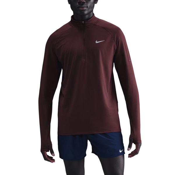 CamisaRunning Hombre Nike Stride Camisa  Burgundy Crush/Reflective Silver HV2180652