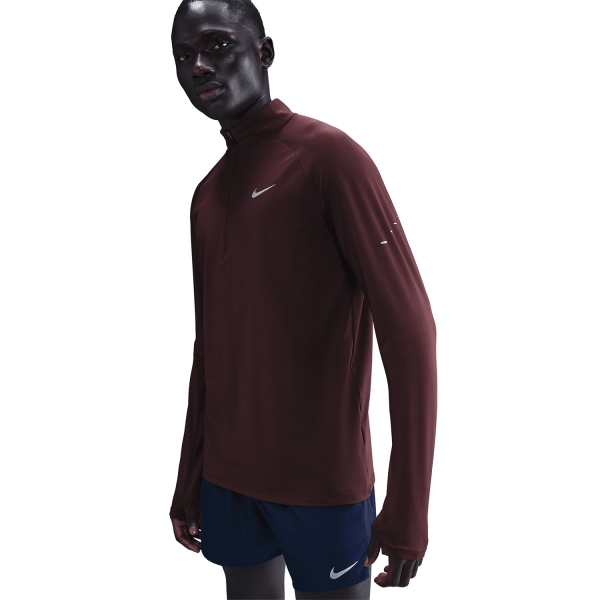 Nike Stride Camisa - Burgundy Crush/Reflective Silver