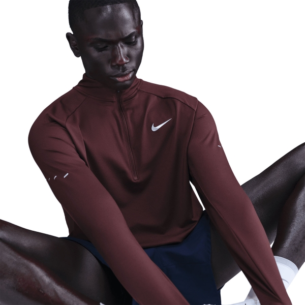 Nike Stride Camisa - Burgundy Crush/Reflective Silver