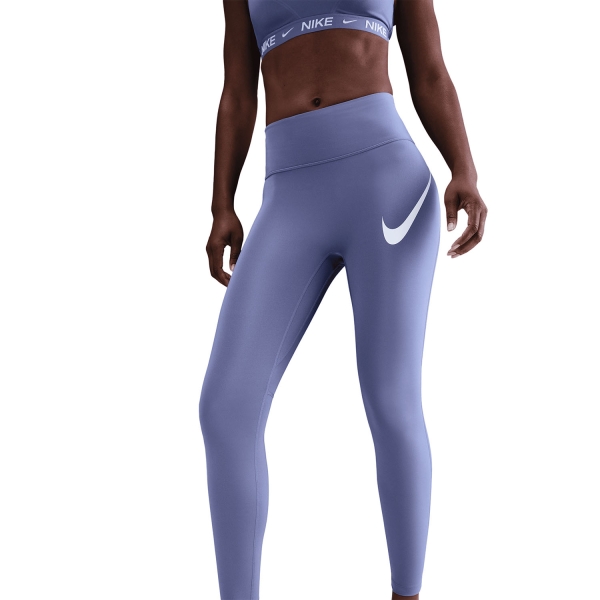 Nike Dri-FIT Tempo Swoosh 7/8 Tights - World Indigo/Black/Reflective Silver/White