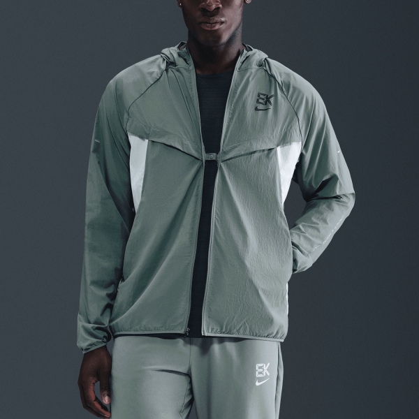 Giacca Running Uomo Nike DriFIT UV Stride EK Giacca  Light Silver/Clay Green HV2649034