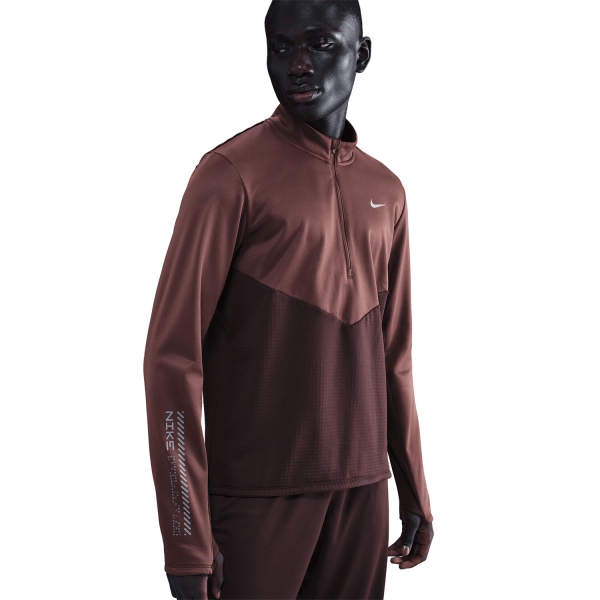 Nike Pacer Winterized Camisa - Burgundy Crush/Red Sepia/Reflective Silver
